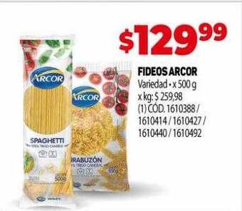 Makro Fideos arcor oferta