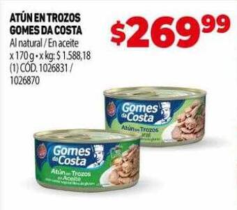Makro Atún en trozos gomes da costa oferta