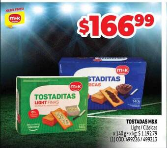 Makro Tostadas m&k oferta