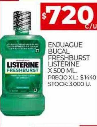 Supermercados DIA Enjuague bucal freshburst listerine oferta