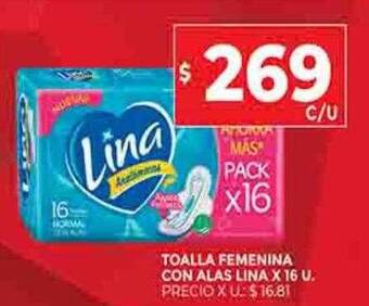 Supermercados DIA Toalla femenina con alas lina oferta