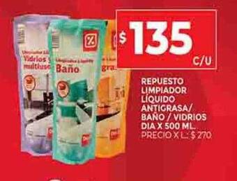Supermercados DIA Repuesto limpiador liquido antigrasa baño vidrios dia oferta