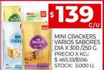 Supermercados DIA Mini crackers varios sabores dia oferta