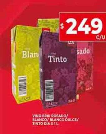 Supermercados DIA Vino brik rosado blanco blanco dulce tinto dia oferta