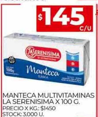 Supermercados DIA Manteca multivitaminas la serenisima oferta