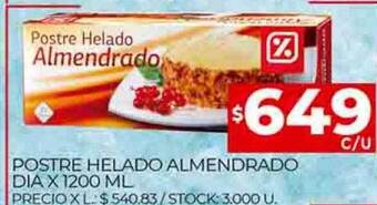 Supermercados DIA Postre helado almendrado dia oferta