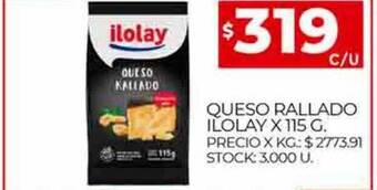 Supermercados DIA Queso rallado ilolay oferta