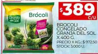 Supermercados DIA Brocoli congelado granja del sol oferta