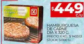 Supermercados DIA Hamburguesa de carne dia oferta