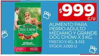 Supermercados DIA Alimento para perro adulto mediano y grande dog chow oferta