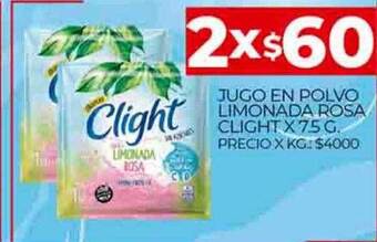 Supermercados DIA Jugo en polvo limonada rosa clight oferta