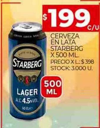 Supermercados DIA Cerveza en lata starberg oferta