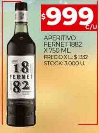 Supermercados DIA Aperitivo fernet 1882 oferta