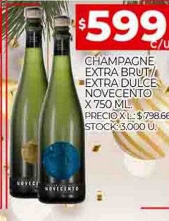 Supermercados DIA Champagne extra brut extra dulce novecento oferta