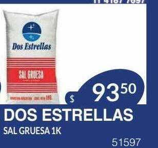 Masivos Dos estrellas sal gruesa oferta