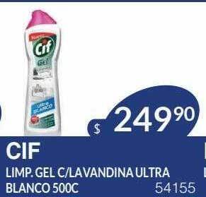 Masivos Cif limp gel c lavandina ultra blanco oferta