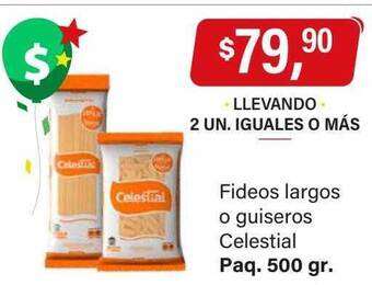 Supermercados Damesco Fideos largos o guiseros celestial oferta