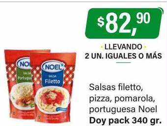 Supermercados Damesco Salsas filetto, pizza, pomarola, portuguesa noel oferta
