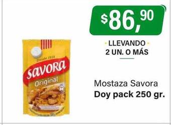 Supermercados Damesco Mostaza savora oferta