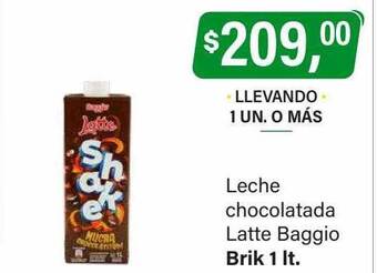 Supermercados Damesco Leche chocolatada latte baggio oferta