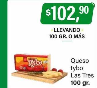 Supermercados Damesco Queso tybo las tres oferta