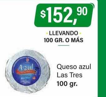 Supermercados Damesco Queso azul las tres oferta