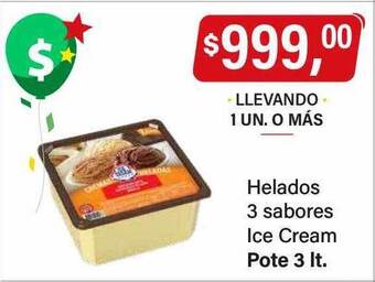Supermercados Damesco Helados 3 sabores ice cream oferta