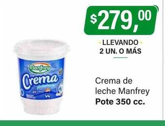 Supermercados Damesco Crema de leche manfrey oferta