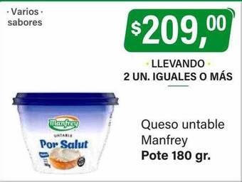 Supermercados Damesco Queso untable manfrey oferta