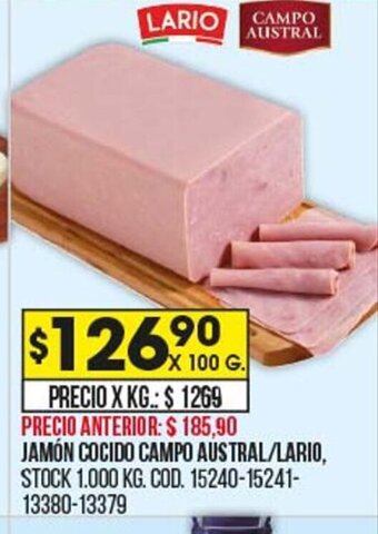 Coto Jamón Cocido Campo Austral/Lario oferta