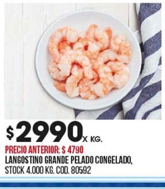 Coto Langostino Grande Pelado Congelado oferta