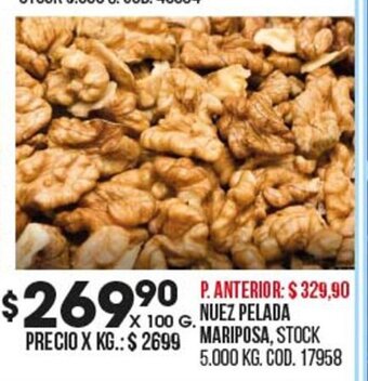 Coto Nuez Pelada Mariposa oferta