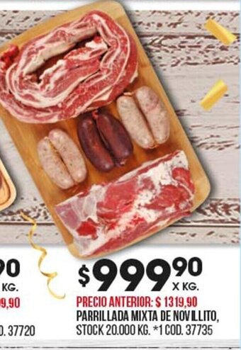 Coto Parrillada Mixta de Novillito oferta