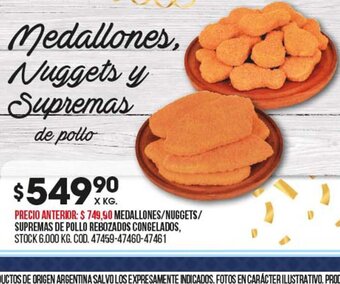 Coto Medallones/Nuggets/Supremas de Pollo Rebozados Congelados oferta