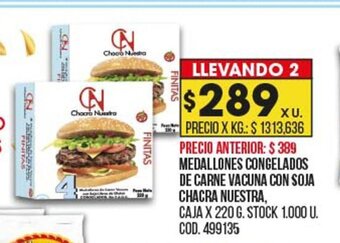 Coto Medallones Congelados De Carne Vacuna Con Soja Chacra Nuestra oferta