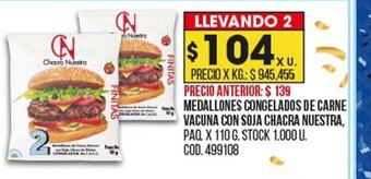 Coto Medallones Congelados De Carne Vacuna Con Soja Chacra Nuestra oferta