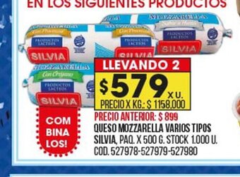 Coto Queso Mozzarella Varios Tipos Silvia oferta