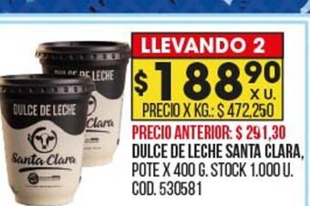Coto Dulce de Leche Santa Clara oferta