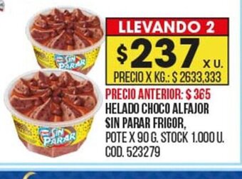 Coto Helado Choco Alfajor Sin Parar Frigor oferta