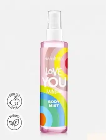 Body mist love you rainbow