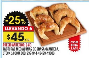 Coto Facturas Medialunas de Grasa/Manteca oferta