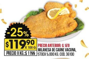 Coto Milanesa de Carne Vacuna oferta