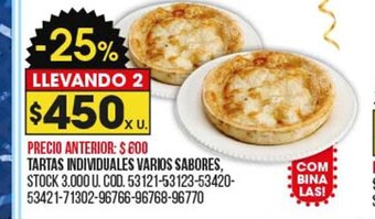 Coto Tartas individuales Varios Sabores oferta