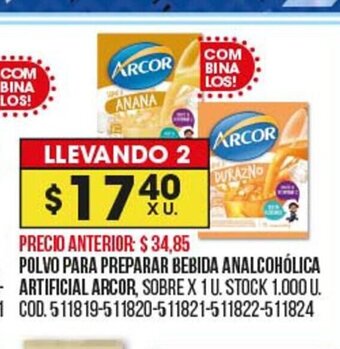 Coto Polvo Para Preparar Bebida Analcohólica Artificial Arcor oferta