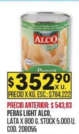 Coto Peras Light Alco oferta