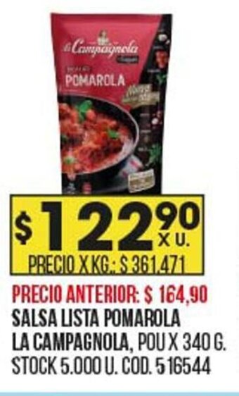 Coto Salsa Lista Pomarola La Campagnola oferta