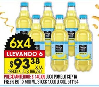 Coto Jugo Pomelo Cepita Fresh oferta