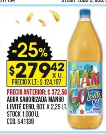 Coto Agua Saborizada Mango Levité Cero oferta