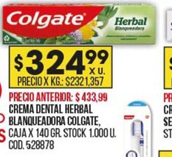 Coto Crema Dental Herbal Blanqueadora Colgate oferta