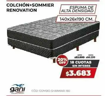 Novogar Gani Colchón + Sommier Renovation 140x26x190cm oferta